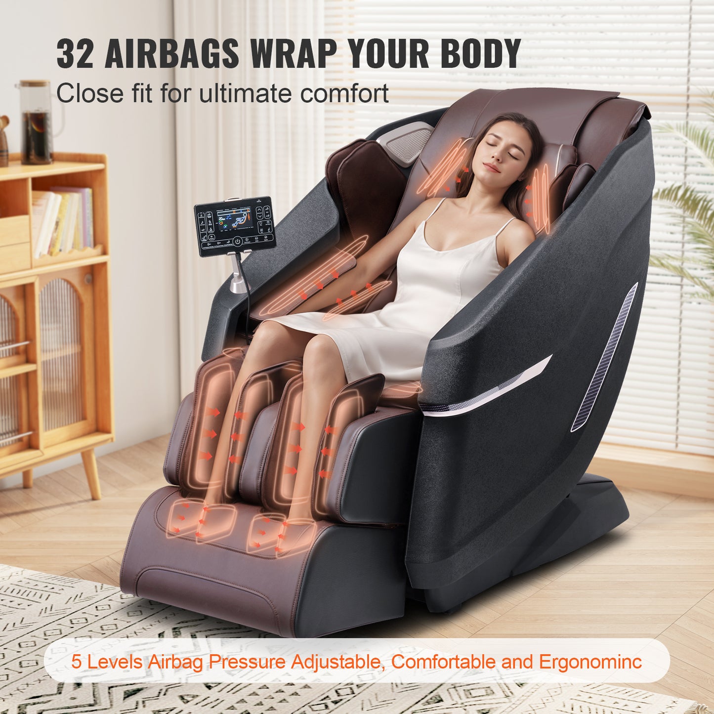 Full Body Massage Chair Zero Gravity 3D Shiatsu Recliner with Sl-Track