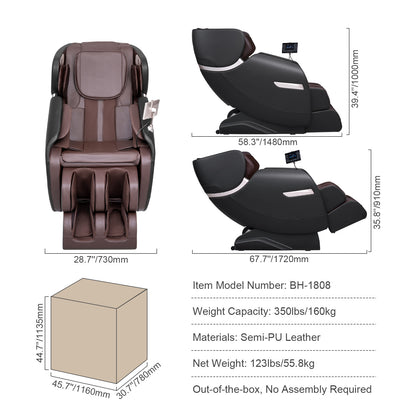 Full Body Massage Chair Zero Gravity 3D Shiatsu Recliner with Sl-Track
